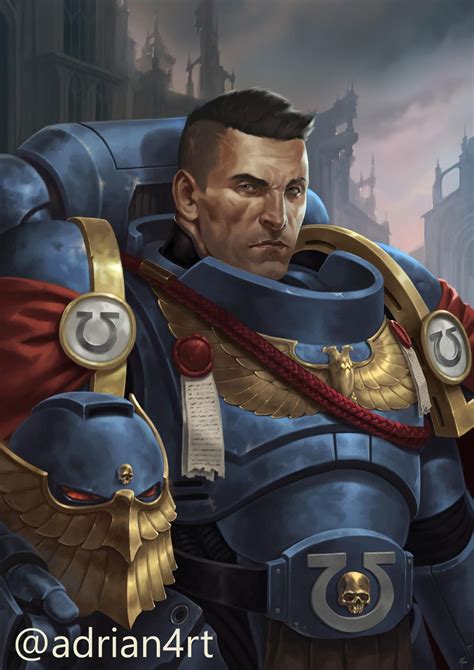 Ultramarines Honour Guard By Adrian Prado Warhammer K Artwork