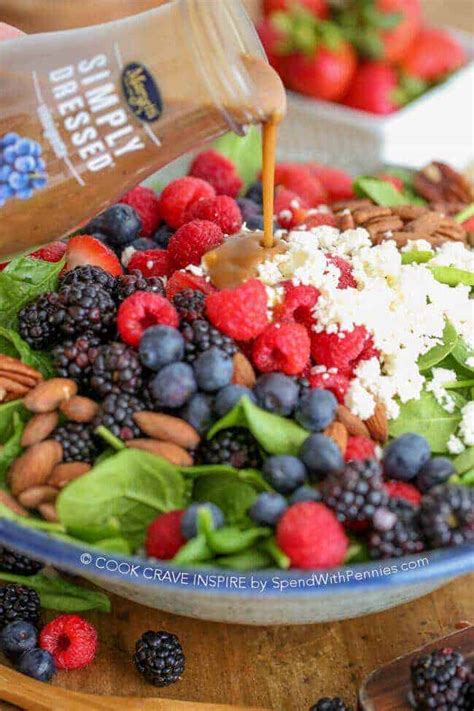 Fruit & Nut Spinach Salad Recipe - Spend With Pennies