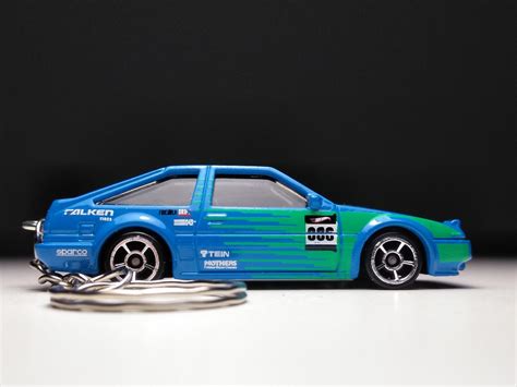 Toyota AE Hot Wheels Keychain Etsy
