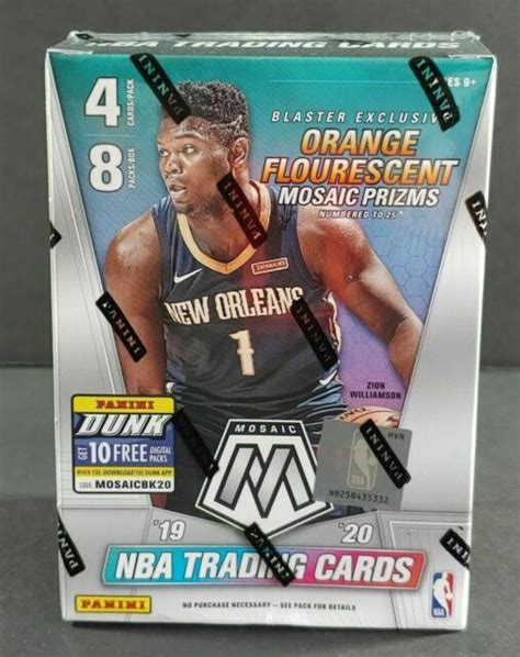 2019 2020 Panini Mosaic NBA Basketball Orange Fluorescent Blaster Box