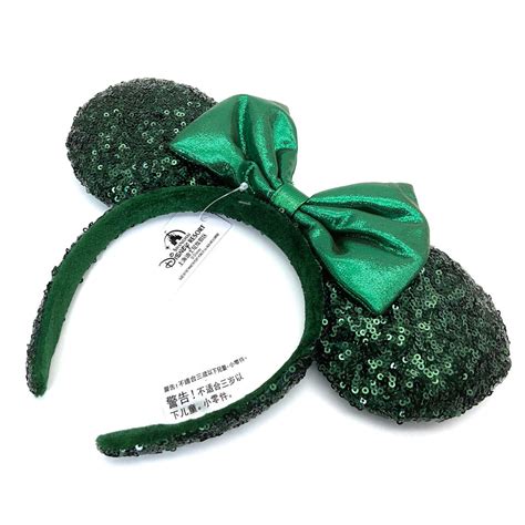 Ears Edition Minnie Mouse Emerald Green Sequins Disney Parks Ears