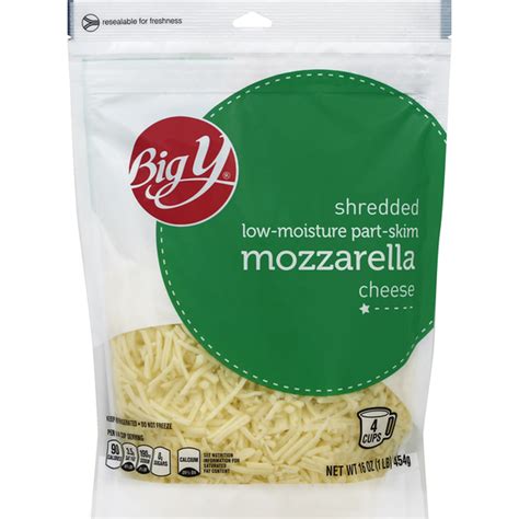 Big Y Cheese Shredded Low Moisture Mozzarella Part Skim 16 Oz