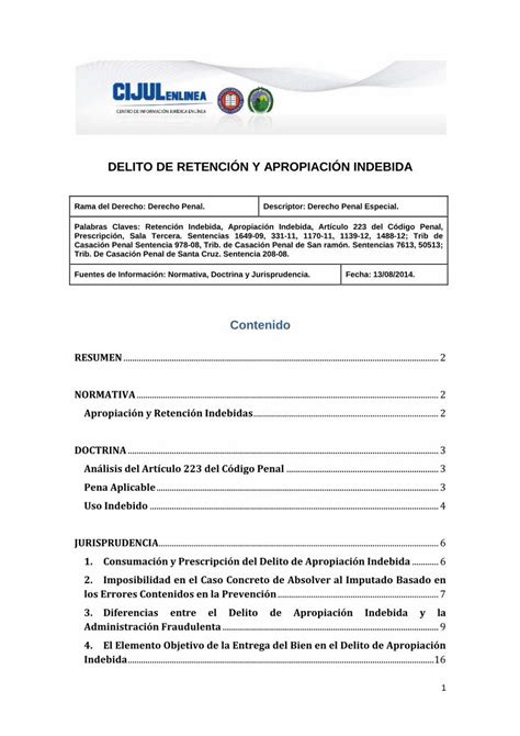 Pdf Delito De Retenci N Y Apropiaci N Indebida Dokumen Tips