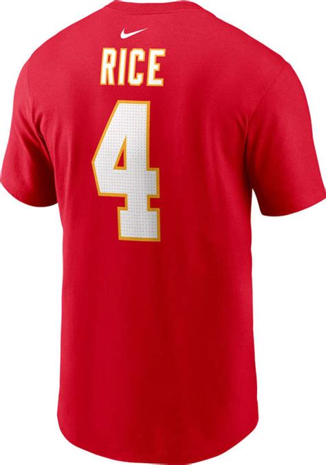 Rashee Rice Kansas City Chiefs Home Short Sleeve Player T Shirt Red