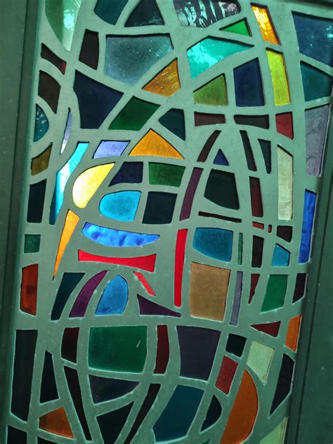 10 Mid Century Modern Architectural Abstract Stained Glass Paneled Doors C1965 For Sale At 1stdibs