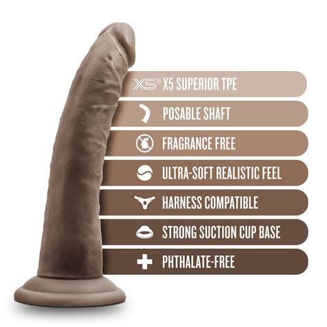 Dr Skin Plus 7 Inch Posable Dildo Chocolate BedRoomJoys