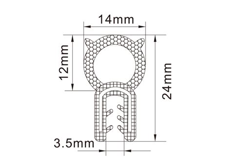 Co Extruded Trim Seal Top Bulb Nangong Letu Automotive Components Co