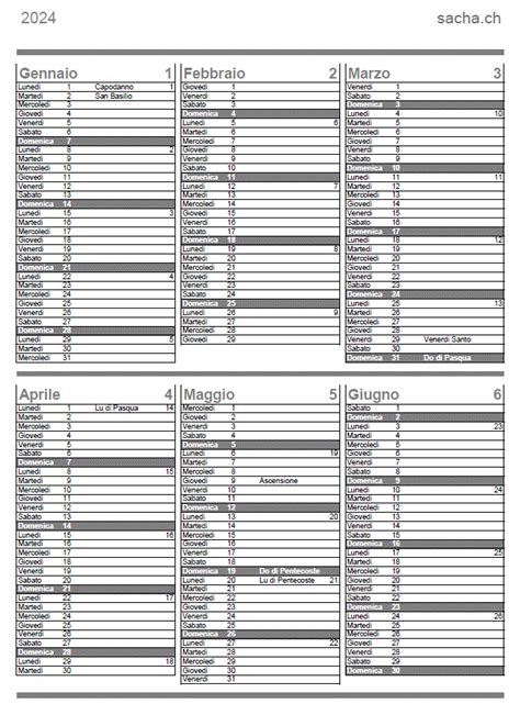 Calendario 2024 Trimestrale Glenn Kalinda