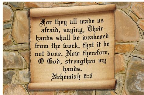 Ask God To Strengthen Your Hands — Nehemiah 69 Ot Scripture