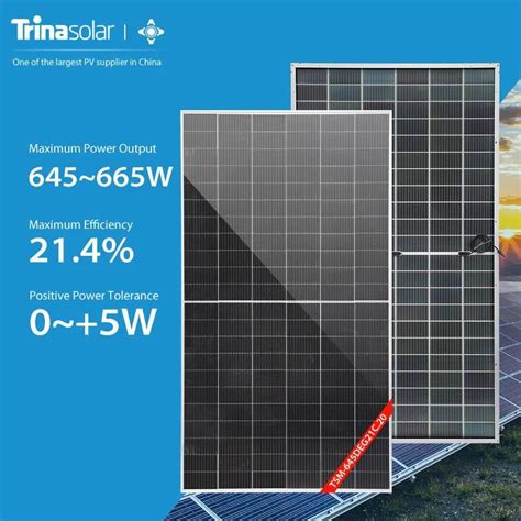 Tier 1 Trina Vertex 645w Home Use Solar Deg21c 20 665watt Bifacial