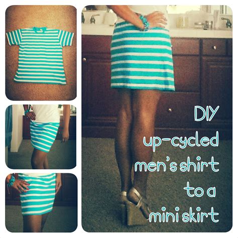 Diy Upcycled Mens T Shirt Into A Mini Skirt Upcycle Clothes Diy Diy