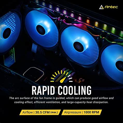 Antec 120mm Case Fan RGB Case Fans 3 Packs RGB Fans PC Fan 4 PIN