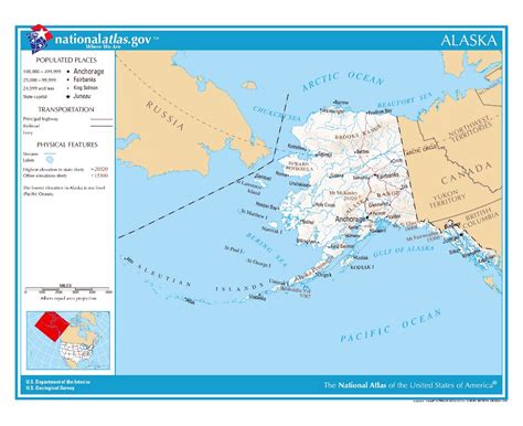 Large Detailed Map Alaska