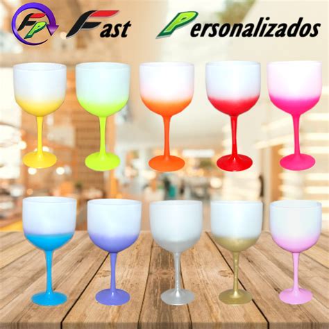 Taça Gin 580ml Jateada Degradê Personalizada Elo7