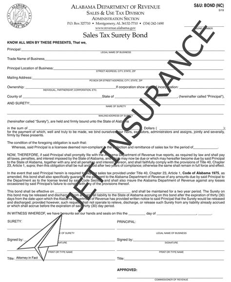 Alabama Sales Tax Bond | Jet Insurance Company