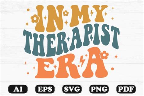 In My Therapist Era Retro Wavy Svg Graphic By Hosneara Creative