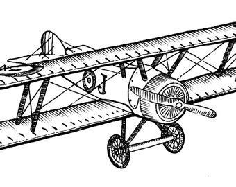 Biplane clipart black and white, Biplane black and white Transparent ...