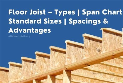 Floor Joist Types and Span Chart