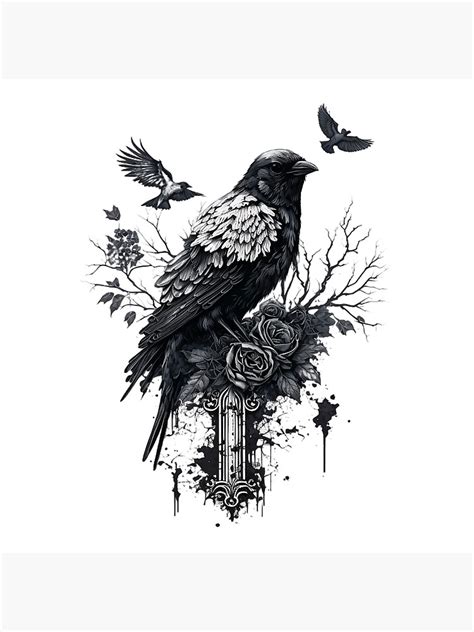 6 Raven Tattoo Drawing Quinnkrithish