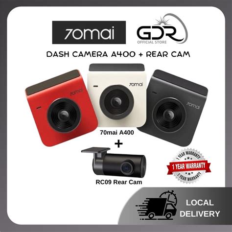 70mai A400 Car Recorder Dash Cam QHD 1440P Rear Cam RC09 Night Vision ...