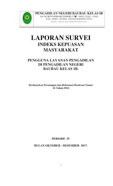 PDF LAPORAN SURVEI Tahun 2014 Tentang Pedoman Survei Kepuasan