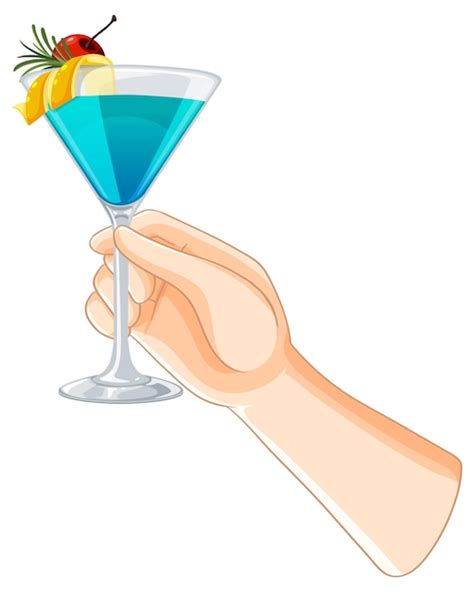 Free Vector Hand Holding A Tropical Cocktail