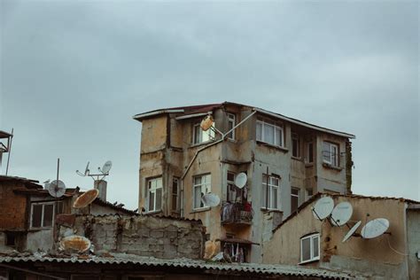 Exterior of an Old Run-down Residential Building · Free Stock Photo