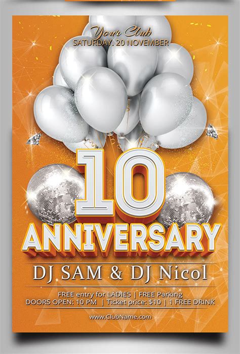 FREE 19 Anniversary Flyers In EPS PSD InDesign MS Word Pages