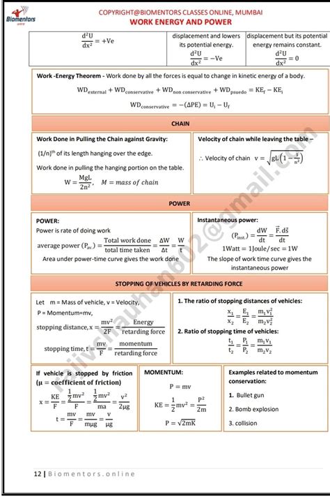 Formula Work Energy And Power 2