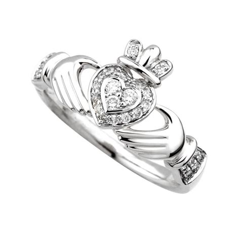 Diamond Claddagh Kiss 14k Gold Ring Solvar Fallers Irish Jewelry