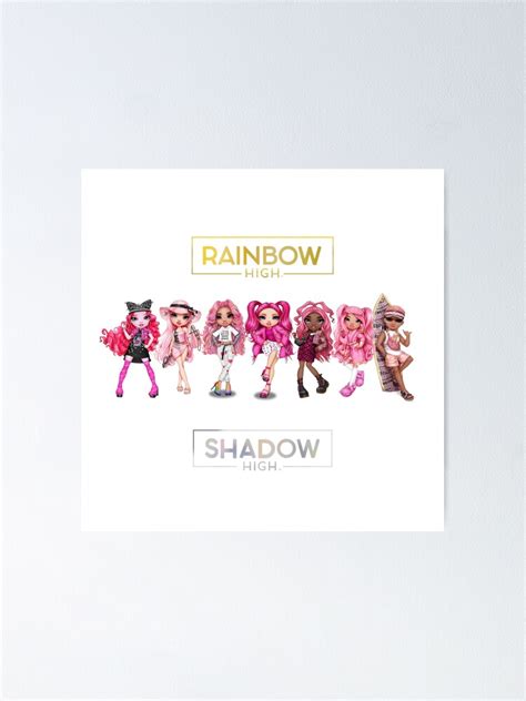 Rainbow High And Shadow High Pink Characters Poster For Sale By