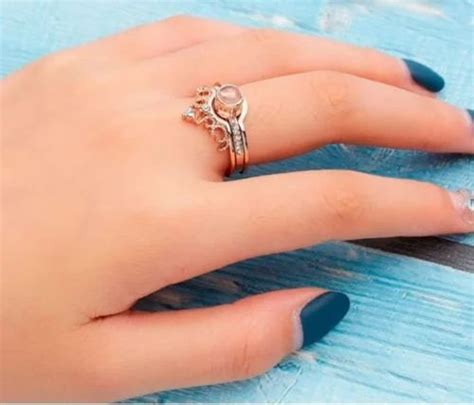 Silver I Love You 100 Languages Loving Memory Crown Rose Gold Ring