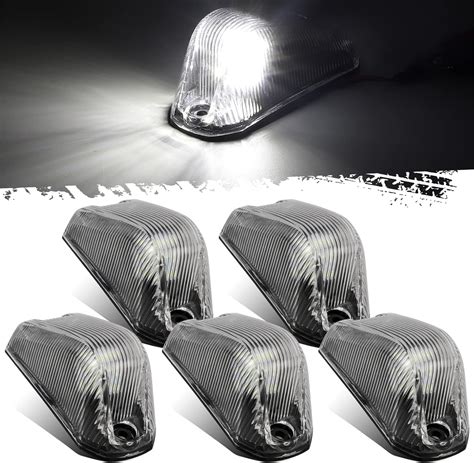 Amazon Partsam 5Pcs Clear Lens White LED Light Front Cab Marker