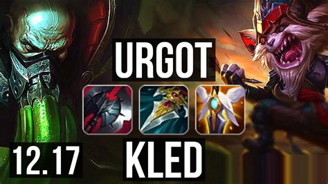 Urgot Vs Kled Top Rank 3 Urgot 12 1 4 Legendary 300 Games Euw