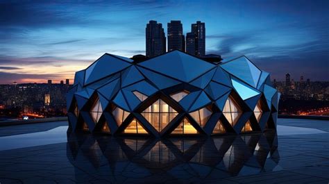 Premium AI Image | A photo of a modern building with octagonal ...