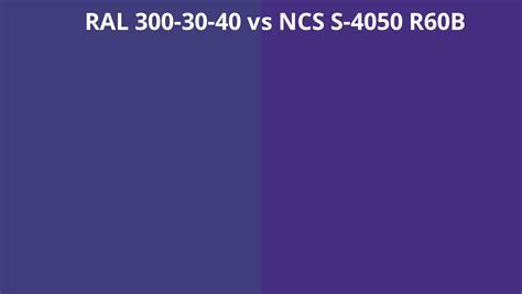 Ral 300 30 40 Vs Ncs S 4050 R60b Ral Colour Chart Uk