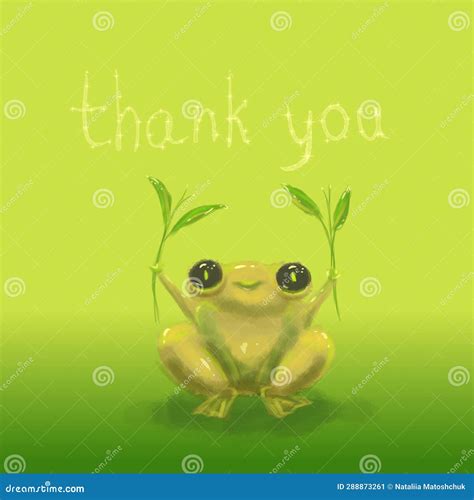 Thank You Frog Stock Image Image Of Sketch Leaf Thank 288873261