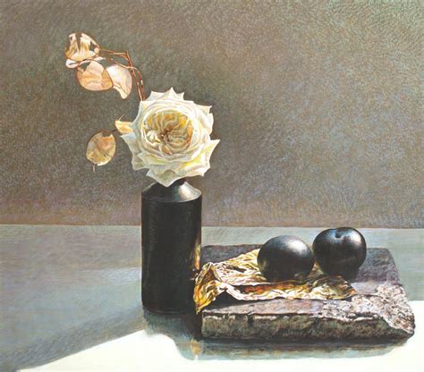 Colin Fraser Gilded Rose 18x20 Egg Tempera On Panel At