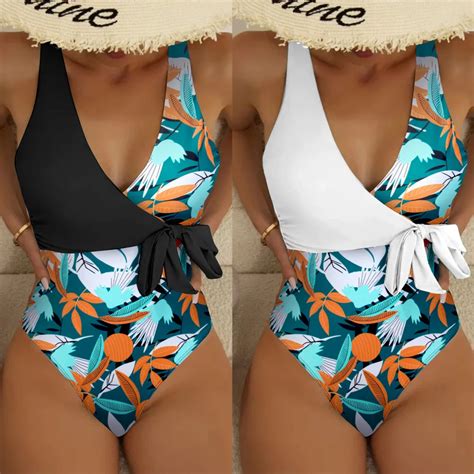 Beach Bikini Women S Swimwear Sexy Backless Color Block Triangle Swimwear