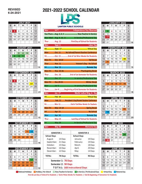 School Calendar & Hours | Lawton Public Schools