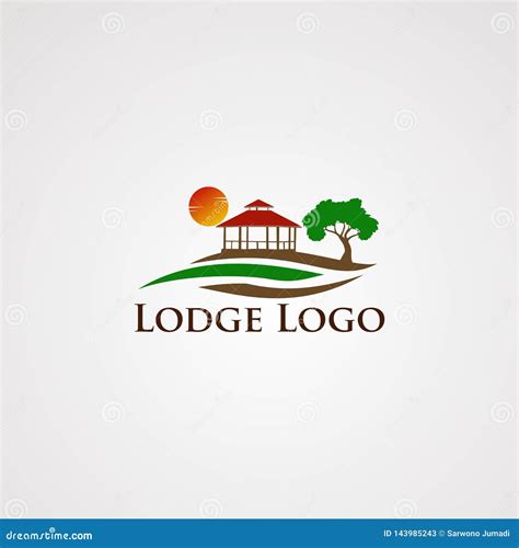 Lodge Logo Vector With Wave Beautiful Sun Template Element And Icon