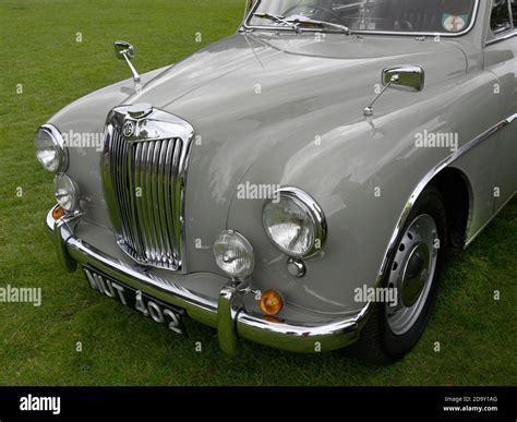 Bonnet And Front Of Mg Za Magnette A Classic Motor Car Stock Photo Alamy