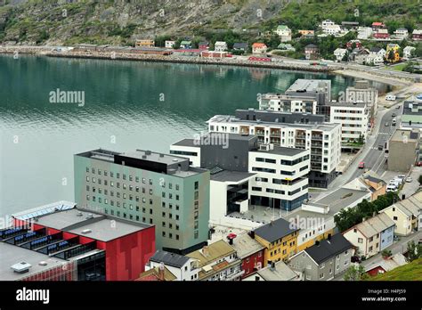 View Of Hammerfest City Finnmark Norway Stock Photo Alamy