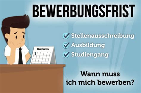 Bewerbungsfrist Stellenausschreibung Ausbildung Studium