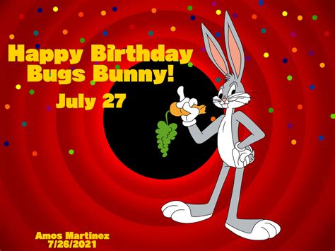 Happy Birthday Bugs Bunny 2021 By Amos19 On Deviantart