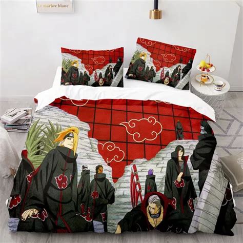 Conjuntos De Ropa De Cama Anime Con Funda De Edred N Naruto Meses Sin