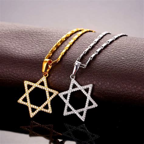 Magen David Pendant Necklace Jewish Jewish Star Of David Pendant With