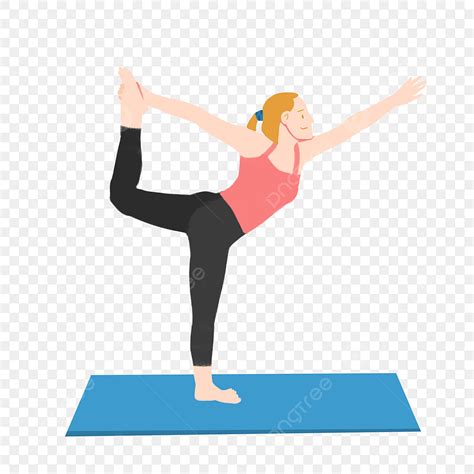 Girl Fitness Clipart Hd PNG Fitness Sports Girl Yoga Cartoon Character