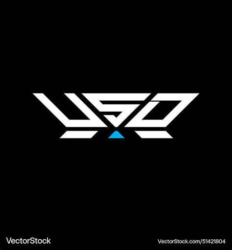 Usd letter logo design simple and modern Vector Image