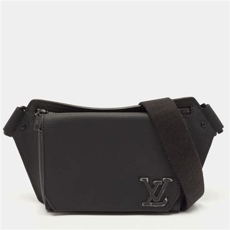 Louis Vuitton Black Leather LV Aerogram Slingbag Louis Vuitton The